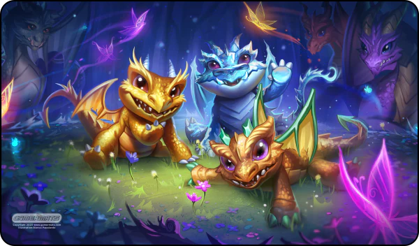 Gamermats: Baby Dragons the New Clutch (Colored Stitching)