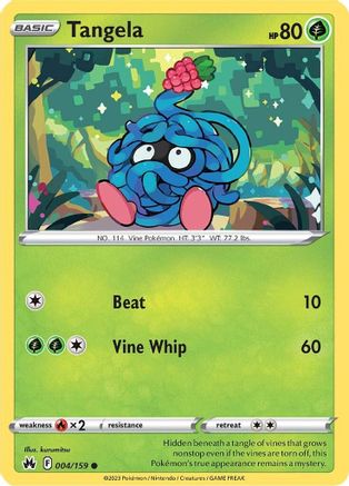 Tangela 004  - Reverse Holofoil Crown Zenith - Common