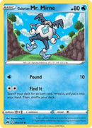 Galarian Mr. Mime 030  - Reverse Holofoil Crown Zenith - Common