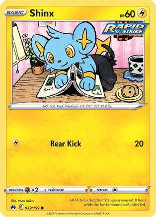 Shinx (39) (39) 039  - Reverse Holofoil Crown Zenith - Common