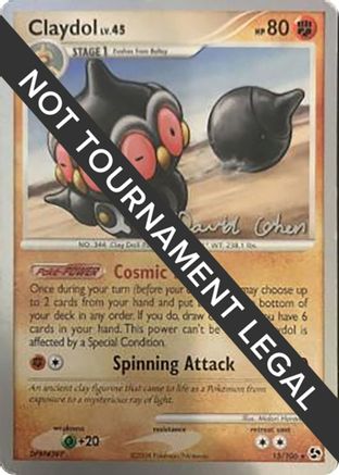 Claydol - 2009 (David Cohen) 015  World Championship Decks - Rare