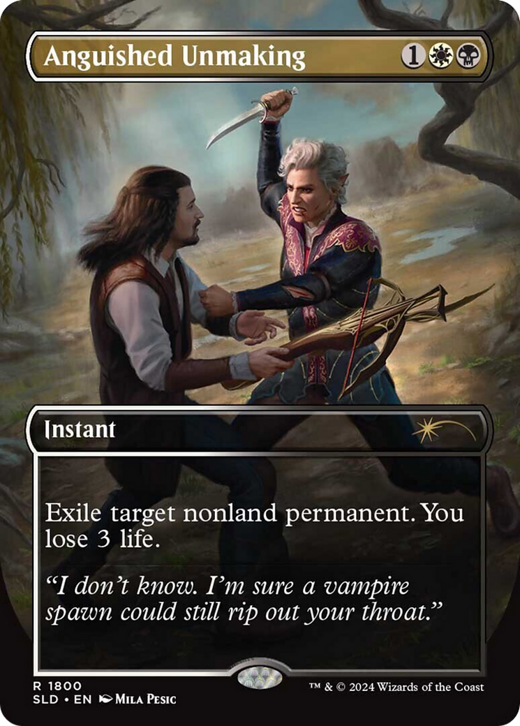 Anguished Unmaking (SLD-1800) - Secret Lair Drop (Borderless) Foil