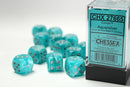 Chessex Cirrus: 16MM D6 Aqua Silver (12)