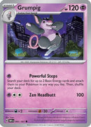 Grumpig 091  - Reverse Holofoil SV03 Obsidian Flames - Uncommon