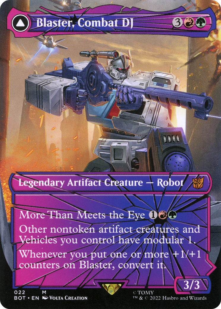 Blaster, Combat DJ // Blaster, Morale Booster (Shattered Glass) [Transformers]