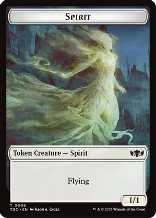 Spirit // Treasure Double-Sided Token [Tarkir: Dragonstorm Commander Tokens]