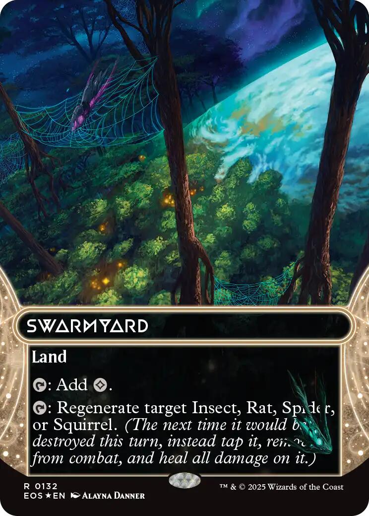 Swarmyard (0132) (Borderless) (Galaxy Foil) [Edge of Eternities: Stellar Sights]