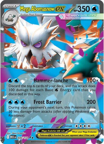 Mega Abomasnow ex (036/132) [Mega Evolution: Base Set]