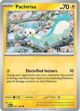 Pachirisu 051  - Reverse Holofoil ME01 Mega Evolution - Common