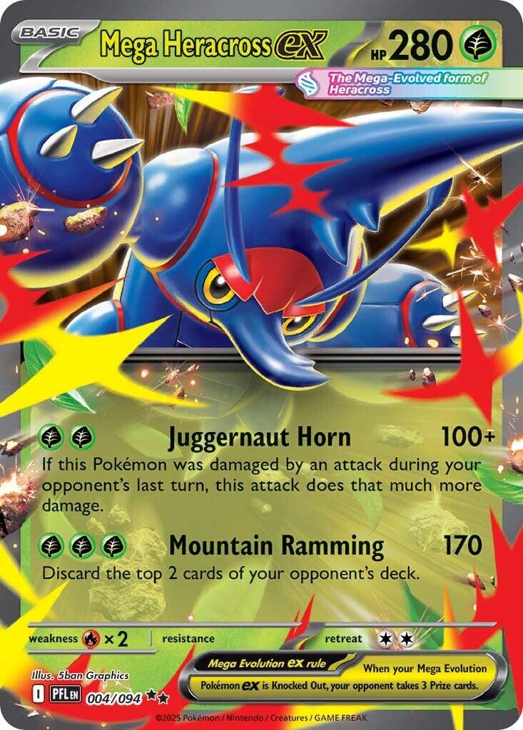 Mega Heracross ex (004/094) [Mega Evolution: Phantasmal Flames]