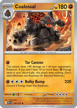 Coalossal 120  - Holofoil ME Ascended Heroes - Rare