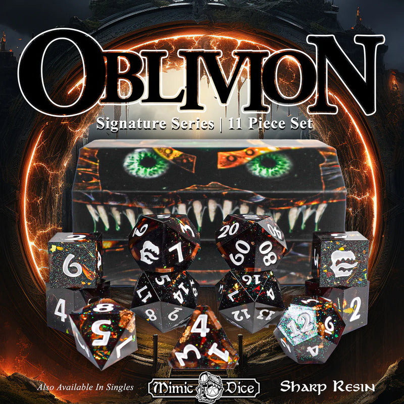 Mimic Dice: Signature Resin 11pc: Oblivion