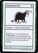 Experiment Five (2021 Edition) [Mystery Booster Playtest Cards]
