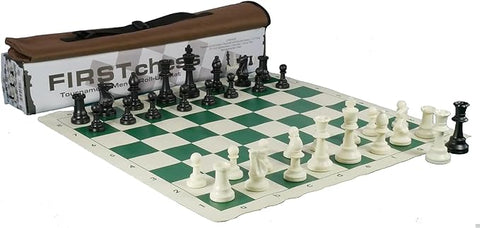 First Chess: Tournament Men & Roll-Up Mat