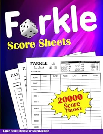Farkle Score Sheets