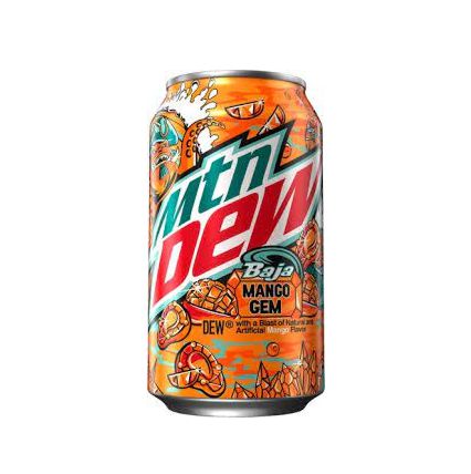 12oz Can: Mountain Dew: Baja Mango Gem
