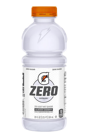 20oz Bottle:  Gatorade: Zero: Glacier Cherry