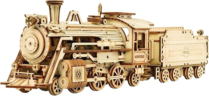 3D Wooden Puzzle: Scale Model Vehicle: Prime Steam Express