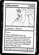 Witty Demon (2021 Edition) [Mystery Booster Playtest Cards]