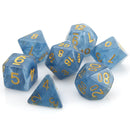 Die Hard Dice 7 Die RPG Dice Set: Sapphire w/ Gold