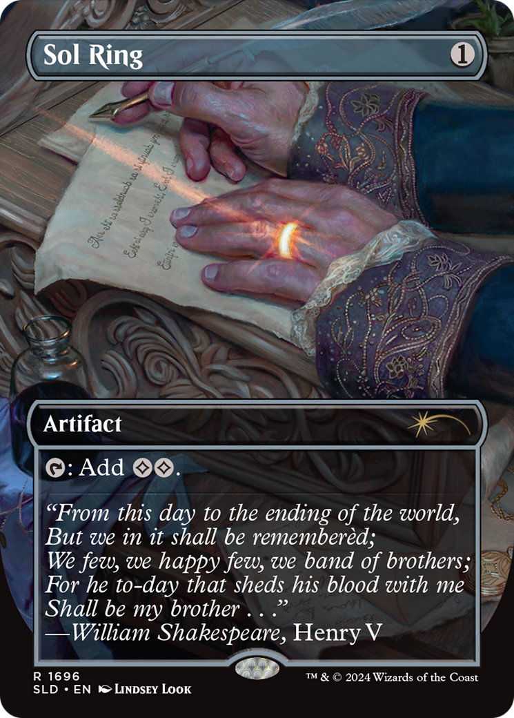 Sol Ring (1696) (SLD-1696) - Secret Lair Drop (Borderless) Foil