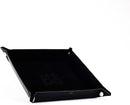 FanRoll: Velvet Folding Dice Tray with Leather Backing 10x10: Black