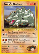 Brock's Rhyhorn (22) (22) 022  - 1st Edition Gym Heroes - Rare