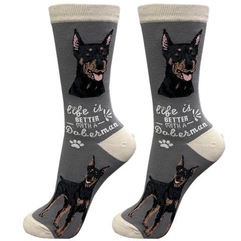 Life is Better Socks: Doberman