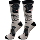 Life is Better Socks: Labrador Black