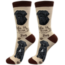 Life is Better Socks: Pug Black