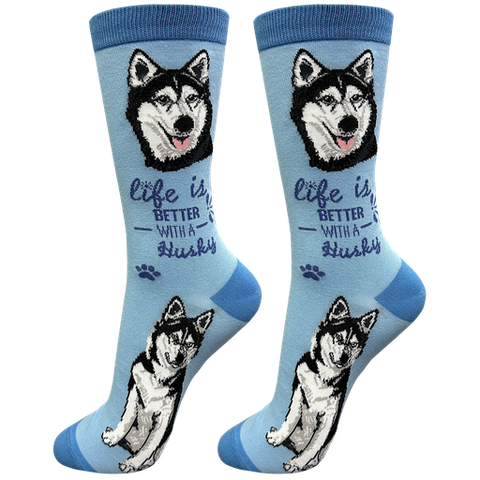 Life is Better Socks: Siberian Husky