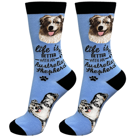 Life is Better Socks: Australian Shepherd