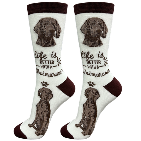 Life is Better Socks: Weimaraner