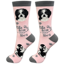 Life is Better Socks: Shih Tzu Black