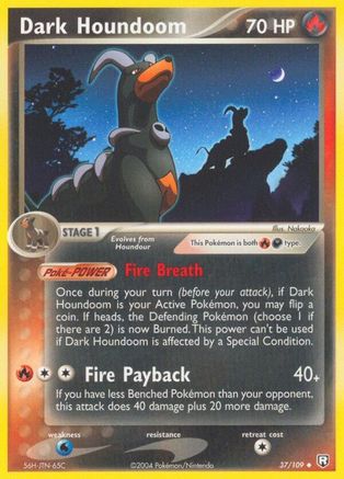 Dark Houndoom - 037/109/109  - Reverse Holofoil Team Rocket Returns - Uncommon