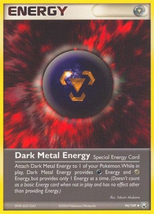 Dark Metal Energy  - Reverse Holofoil Team Rocket Returns - Uncommon