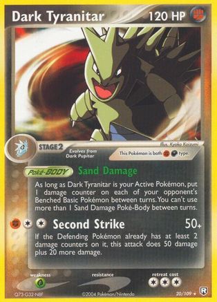 Dark Tyranitar - 020/109/109  Team Rocket Returns - Rare