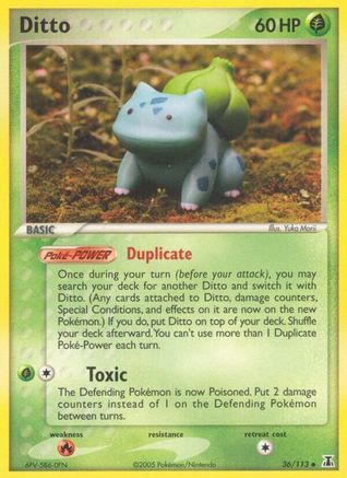 Ditto (Bulbasaur)/113  - Reverse Holofoil Delta Species - Uncommon