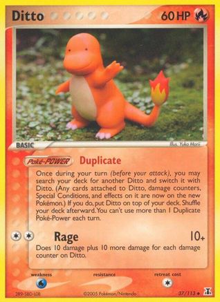 Ditto - 037/113 (Charmander)/113  Delta Species - Uncommon
