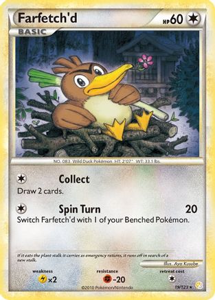 Farfetch'd  - Reverse Holofoil HeartGold SoulSilver - Rare