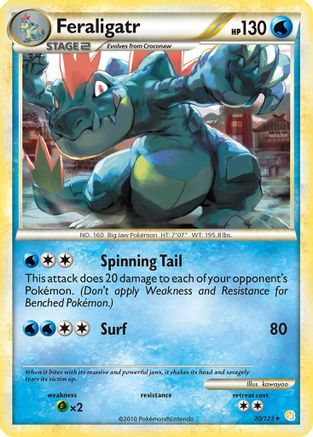 Feraligatr  - Reverse Holofoil HeartGold SoulSilver - Rare
