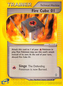 Fire Cube 01  - Reverse Holofoil Aquapolis - Uncommon