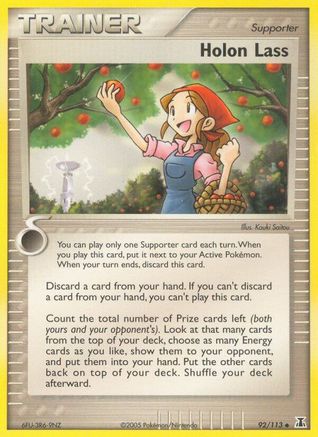 Holon Lass  - Reverse Holofoil Delta Species - Uncommon
