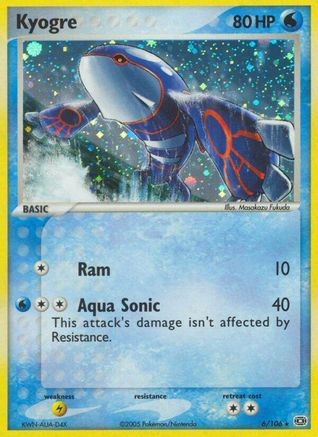 Kyogre - 006/106/106  - Reverse Holofoil Emerald - Holo Rare