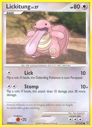 Lickitung  - Reverse Holofoil Secret Wonders - Common