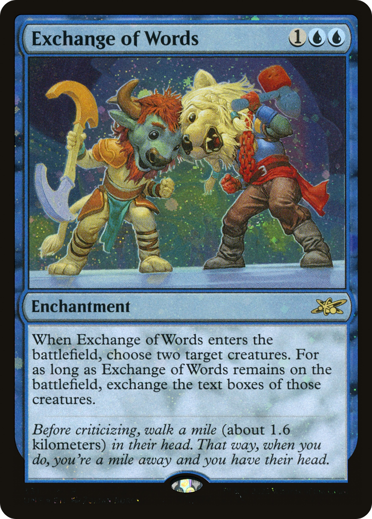 Exchange of Words (Galaxy Foil) [Unfinity]
