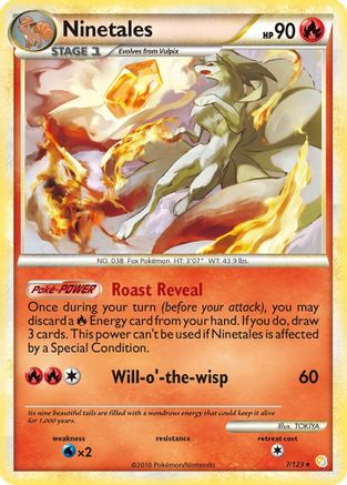 Ninetales  - Reverse Holofoil HeartGold SoulSilver - Holo Rare