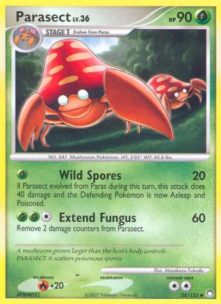 Parasect (58/123) [Diamond & Pearl: Mysterious Treasures]