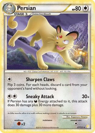 Persian  HeartGold SoulSilver - Rare