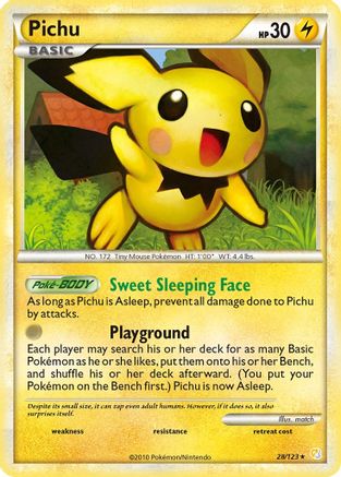 Pichu  - Reverse Holofoil HeartGold SoulSilver - Rare
